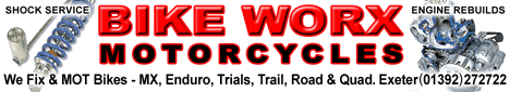 BIKEWORX motorcycle repairs - shocks, engines, MOT's.